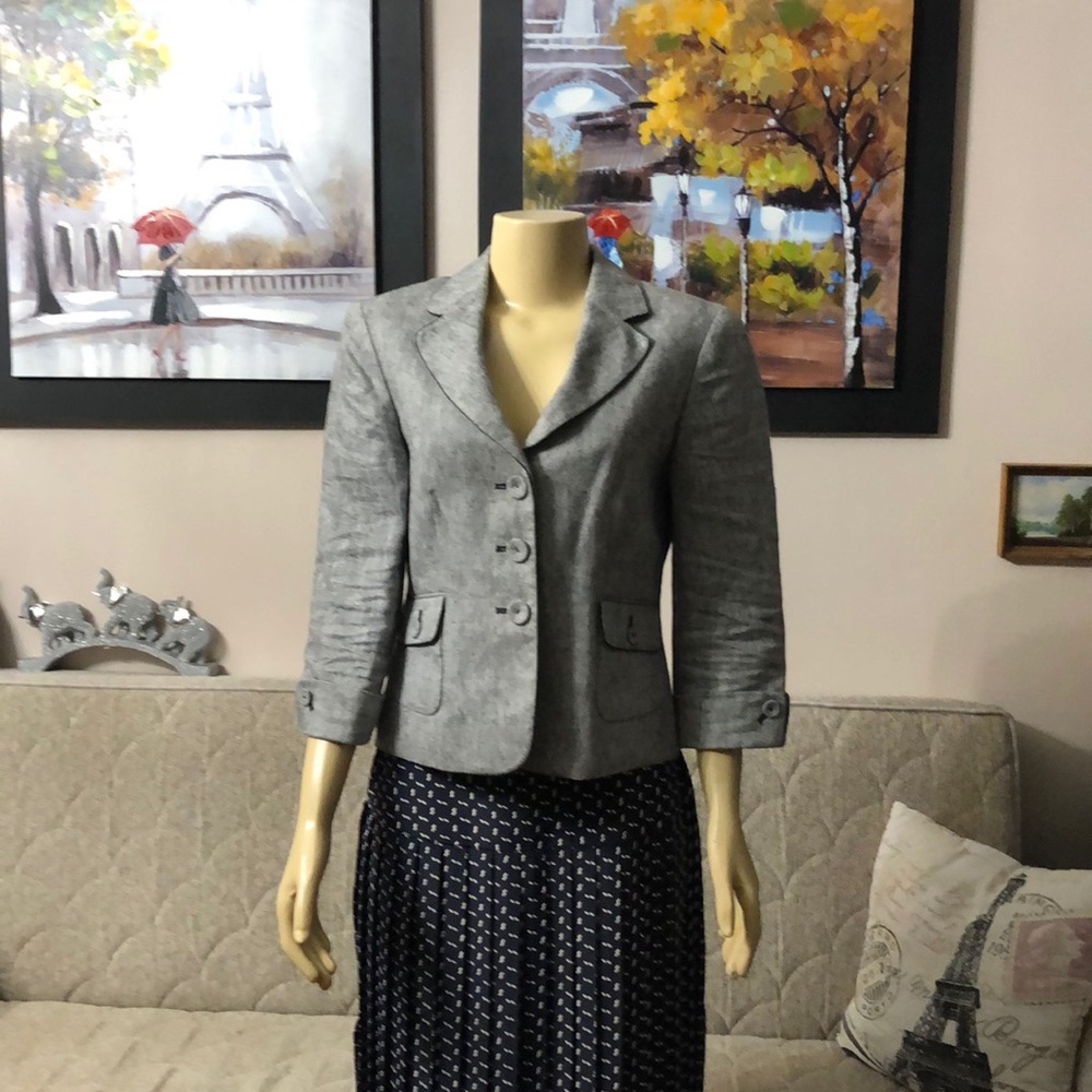 ANN TAYLOR LINEN JACKET SIZE 8P
